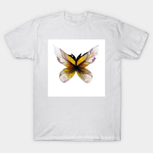 butterfly, mandala, purple, pink, black, blue, green, yellow, gold, silver, white, rose, freesia T-Shirt